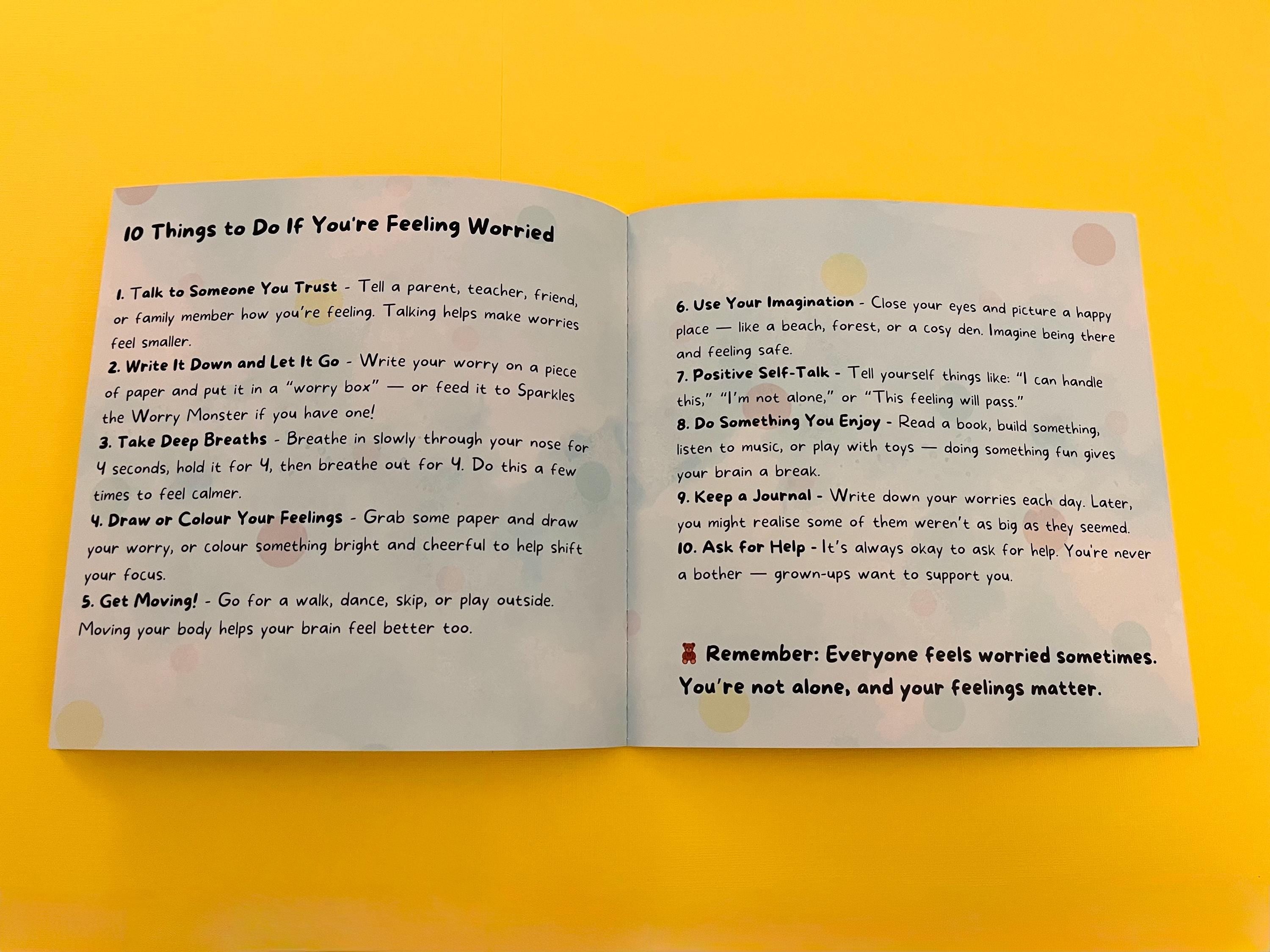 Sparkles the Worry Monster by Rosie Skye Easton