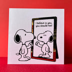 Snoopy "I Believe In You" Card | Handmade Encouragement, Exam, Friendship Gift
