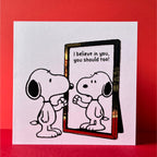 Snoopy "I Believe In You" Card | Handmade Encouragement, Exam, Friendship Gift