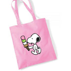 Handmade Snoopy Tote Bag “Ice Cream” Colourful Cotton Shopper Reusable & Washable