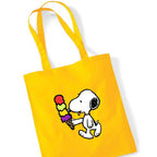 Handmade Snoopy Tote Bag “Ice Cream” Colourful Cotton Shopper Reusable & Washable