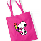Handmade Snoopy Tote Bag “Ice Cream” Colourful Cotton Shopper Reusable & Washable
